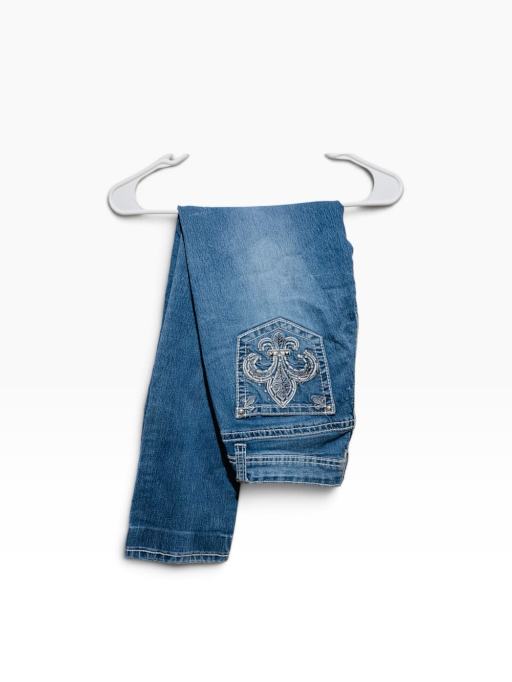 Women’s ND Weekend Embroidered Fleur D’ Lis Straight Leg Jeans Sz 6